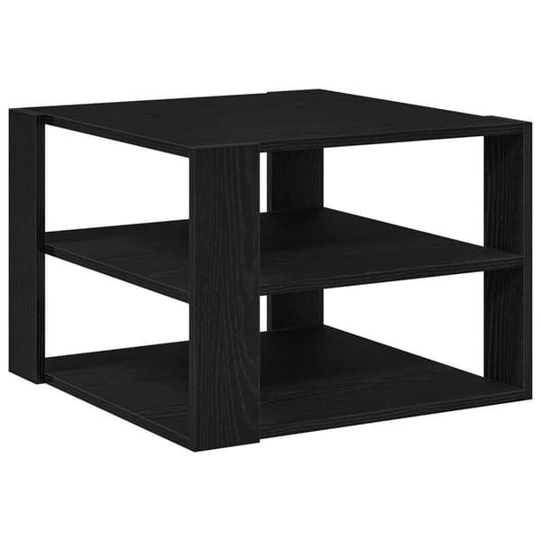 vidaXL Sofabord Sort egetræ Træ 59.5x59.5x40 cm Sofabord Firkantet