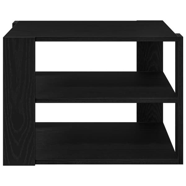 vidaXL Sofabord Sort egetræ Træ 59.5x59.5x40 cm Sofabord Firkantet