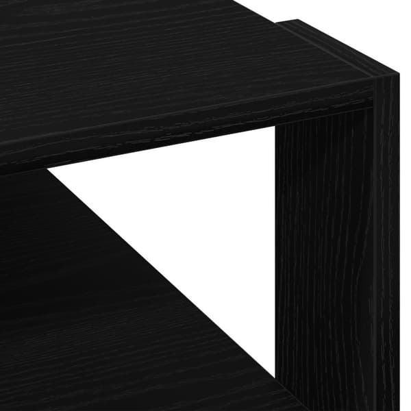 vidaXL Sofabord Sort egetræ Træ 59.5x59.5x40 cm Sofabord Firkantet