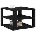 Miniatyrbillede 1 af 10: vidaXL Sofabord Sort egetræ Træ 59.5x59.5x40 cm Sofabord Firkantet