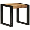 Miniatyrbillede 2 af 11: vidaXL Sofabord Brun, Sort Massivt Groft Mangotræ, Jern 40 x 40 x 38 cm