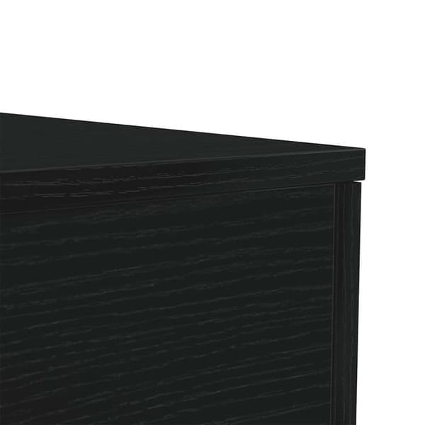 vidaXL sofabord med LED-lys 90x50x40 cm sort egetræsfarve