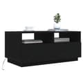 Miniatyrbilde 6 av 11: vidaXL Salongbord med LED-lys svart eik 90x49x40 cm