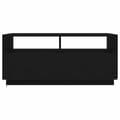 Miniatyrbilde 7 av 11: vidaXL Salongbord med LED-lys svart eik 90x49x40 cm