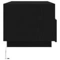 Miniatyrbilde 8 av 11: vidaXL Salongbord med LED-lys svart eik 90x49x40 cm