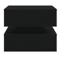 Miniatyrbild 7 av 11: vidaXL Soffbord med LED svart ek 50x50x40 cm