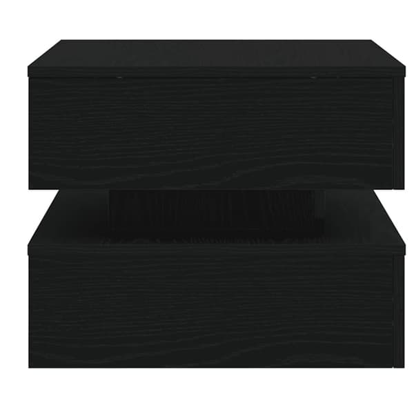 vidaXL Soffbord med LED svart ek 50x50x40 cm