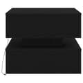 Miniatyrbild 8 av 11: vidaXL Soffbord med LED svart ek 50x50x40 cm