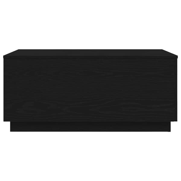 vidaXL Salongbord med LED-lys svart eik 90x50x40 cm