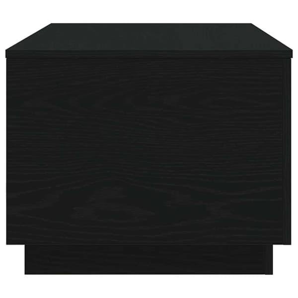 vidaXL Salongbord med LED-lys svart eik 90x50x40 cm