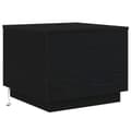 Miniatyrbillede 1 af 11: vidaXL sofabord med LED-lys 50x50x40 cm sort egetræsfarve