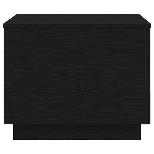 vidaXL Salongbord med LED-lys svart eik 50x50x40 cm