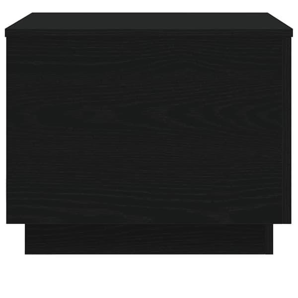 vidaXL Salongbord med LED-lys svart eik 50x50x40 cm