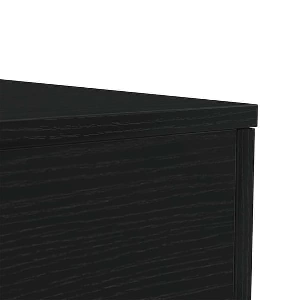 vidaXL Salongbord med LED-lys svart eik 50x50x40 cm