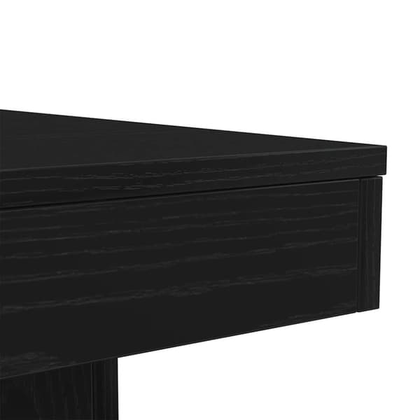 vidaXL Soffbord med LED svart ek 90x50x40 cm