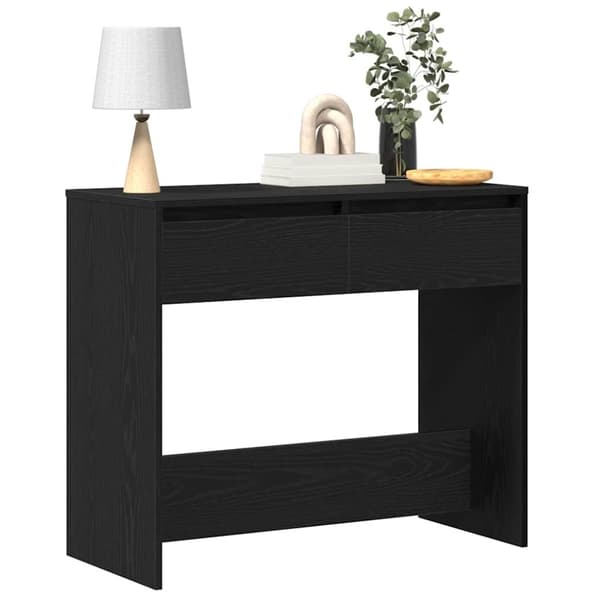 vidaXL Avlastningsbord svart ek 89x41x76,5 cm konstruerat trä