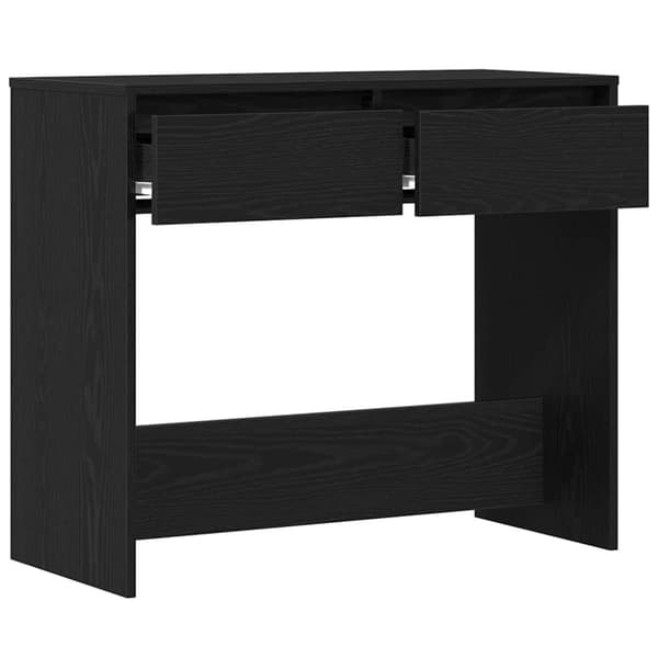 vidaXL Avlastningsbord svart ek 89x41x76,5 cm konstruerat trä