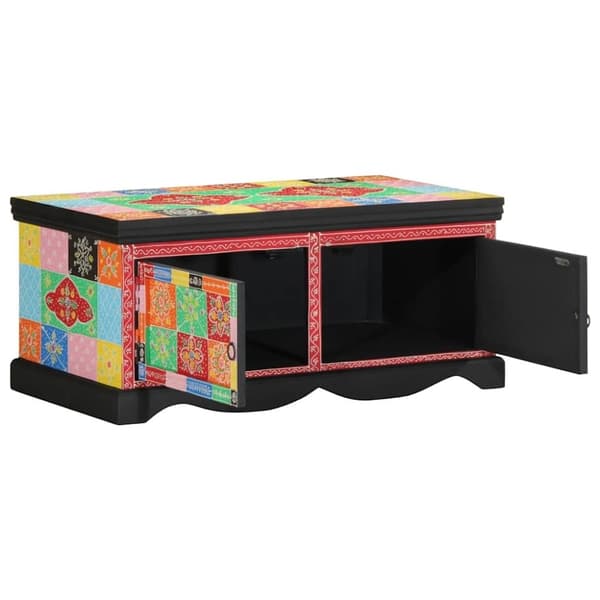 vidaXL Soffbord flerfärgat 90x50x40 cm massivt trä mango