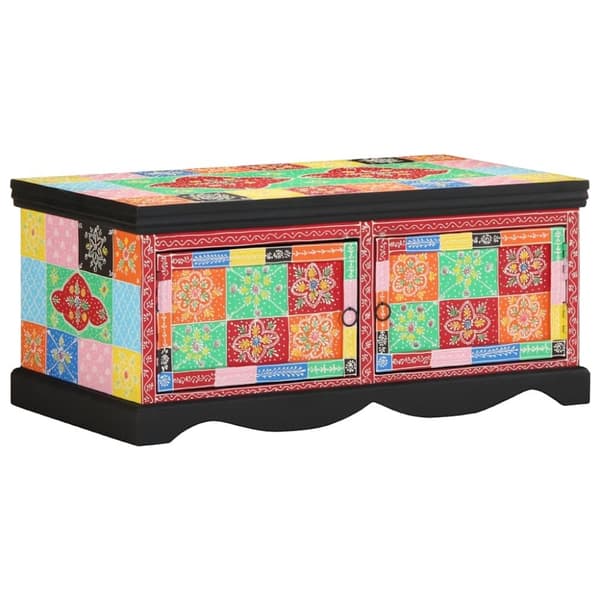 vidaXL Soffbord flerfärgat 90x50x40 cm massivt trä mango