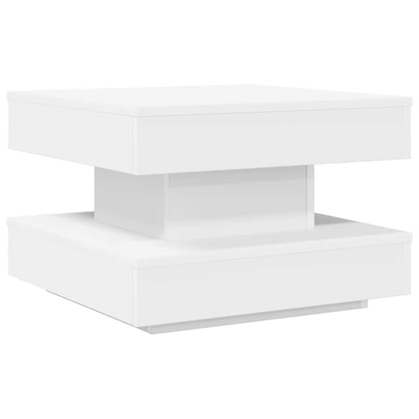 vidaXL sofabord 360 grader drejeligt 50x50x34,5 cm hvid