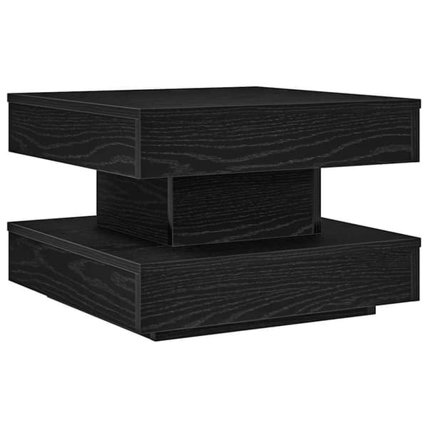 vidaXL Salongbord 360-graders roterbart svart 50x50x34,5 cm