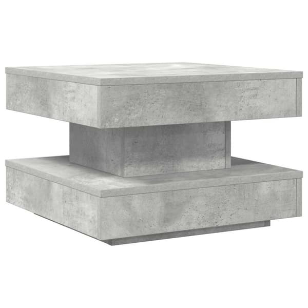 vidaXL sofabord 360 grader drejeligt 50x50x34,5 cm betongrå