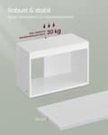 Miniatyrbillede 4 af 5: Sofabord, VASAGLE, 30x60x40 cm, Sne Hvid