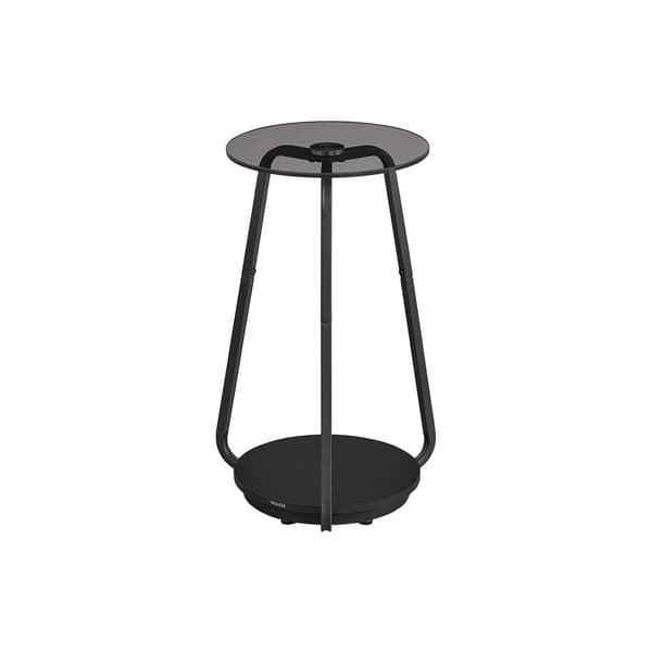 Sofabord, rundt, LET287W59, 30 cm i diameter, 55 cm H, Skifergrå