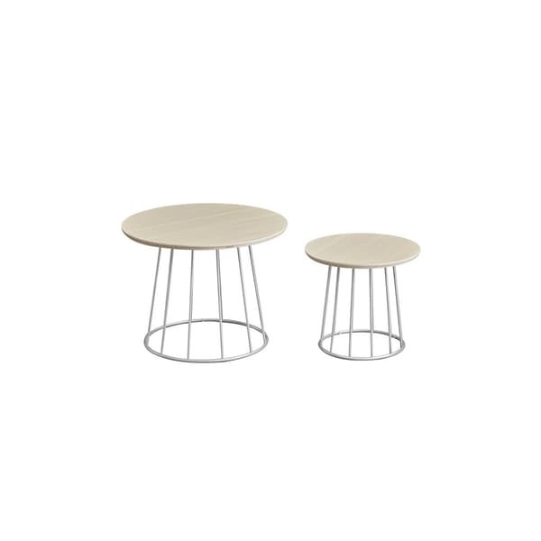 Soffbord, VASAGLE, 60x45 cm, Naturbeige.
