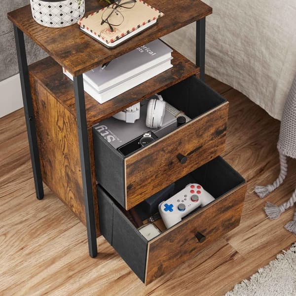 Sidobord, VASAGLE LET521B01, 38x28x60 cm, Svart