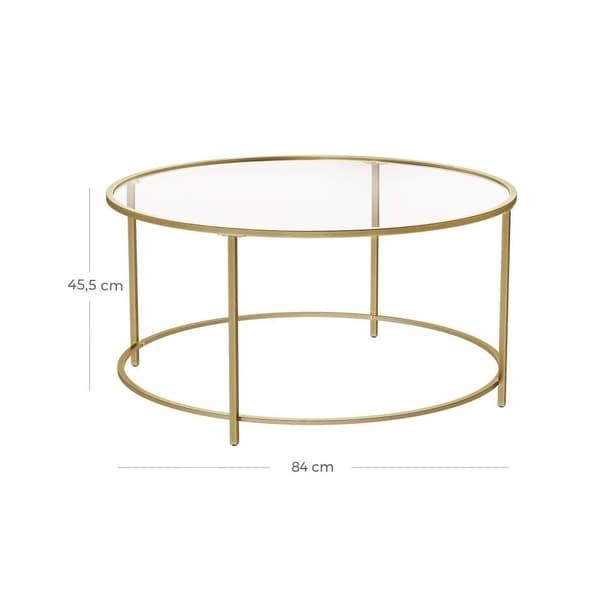 Sofabord, VASAGLE, 84x84 cm, Guld