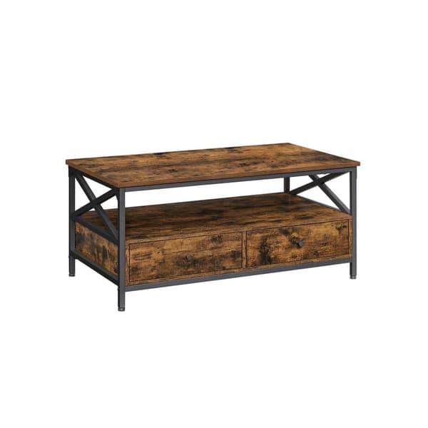 Soffbord, VASAGLE, 100x55 cm, Brun-Svart