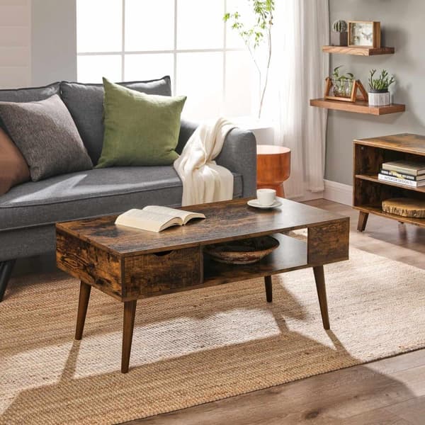 Kaffebord, VASAGLE, 100x50 cm, Brun