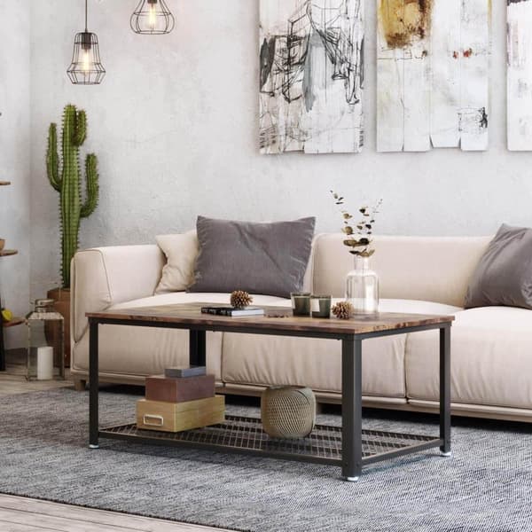 Soffbord, LCT61X, 106x60 cm, Brun-Svart