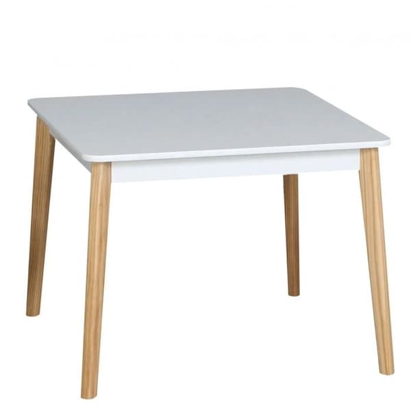 Barnbord för barn - AC-DÉCO - L 60 x l 60 x H 48 cm - Vit - Trälook