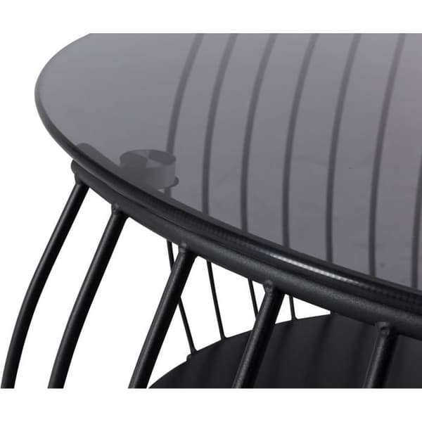 Svart metall soffbord 60 x 45 x 60 cm M2 kollektion Shanghai 1