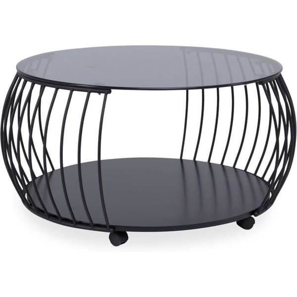 Svart metall soffbord 60 x 45 x 60 cm M2 kollektion Shanghai 1