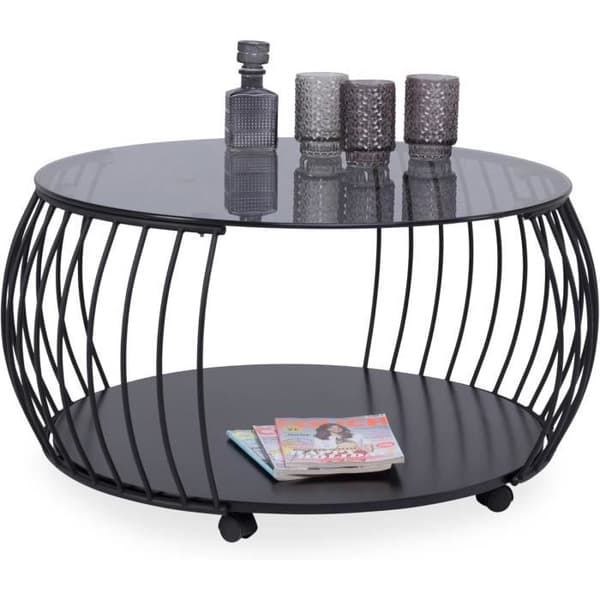 Svart metall soffbord 60 x 45 x 60 cm M2 kollektion Shanghai 1