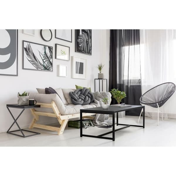 Svart Metall Bords - WADIGA - 100x50x36CM - Industriell - Loft - Rektangulär