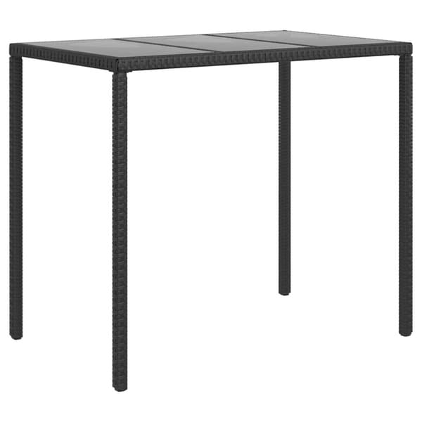 Loungegrupp med dynor 6 delar svart konstrotting