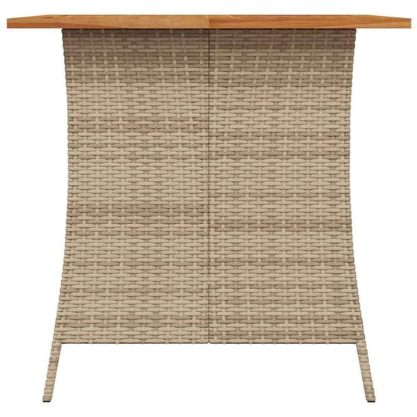 Matgrupp för trädgården med dynor 5 delar beige konstrotting