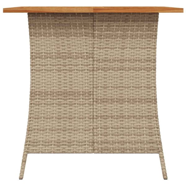 Matgrupp för trädgården med dynor 5 delar beige konstrotting