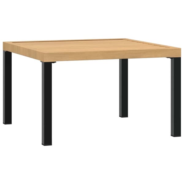 Trädgårdssoffa med dynor 2 delar svart aluminium