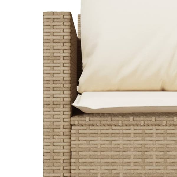 Bistrogrupp med dynor 3 delar beige konstrotting