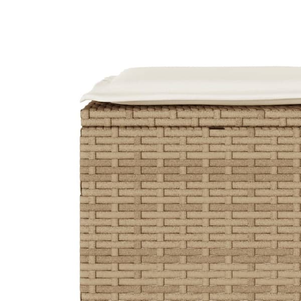 Bistrogrupp med dynor 3 delar beige konstrotting