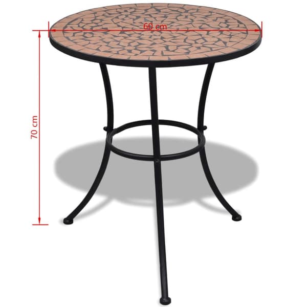 Caféset 3 delar keramik terrakotta