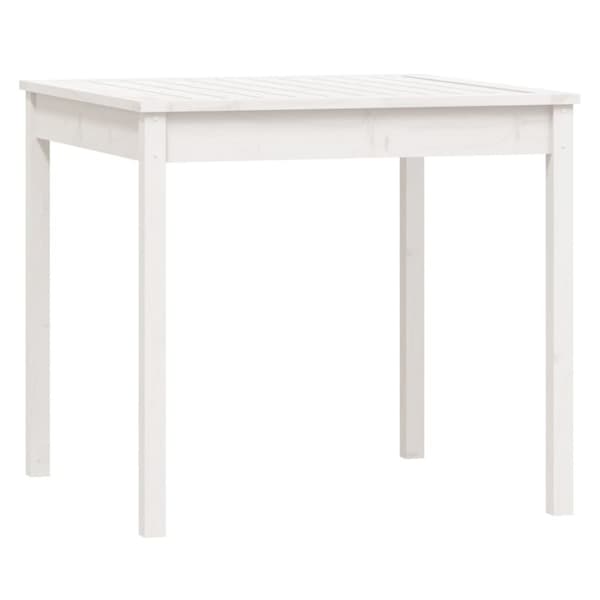 Caféset 3 delar vit massiv furu
