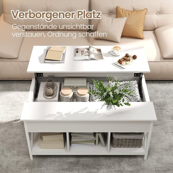 Sofabord - Højde -justerbar bordplade, praktisk design