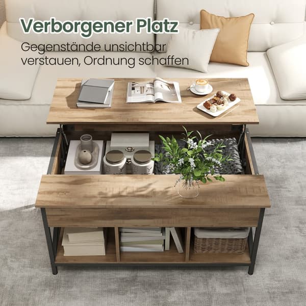 Sofabord - Højde -justerbar bordplade, praktisk design