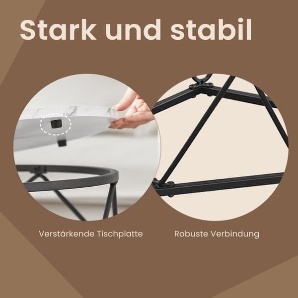 Rund soffbord - Uppsättning av 2, snygga vardagsrumsbord